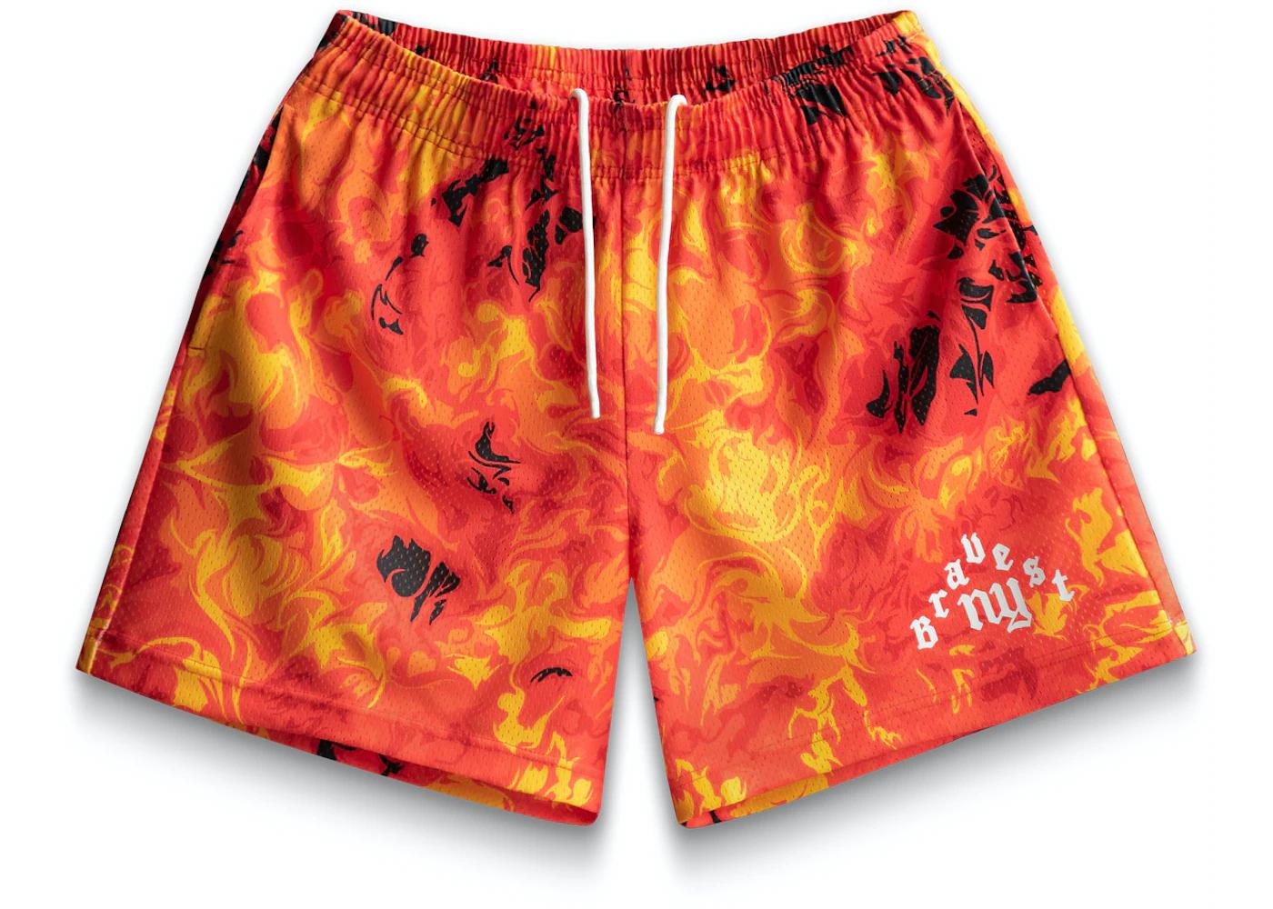 Flame Shorts Red/Orange by BRAVEST STUDIOS