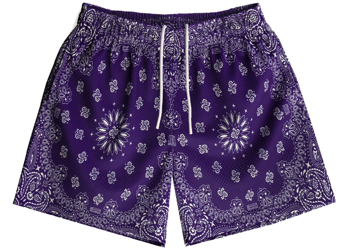 Paisley Shorts Purple by BRAVEST STUDIOS