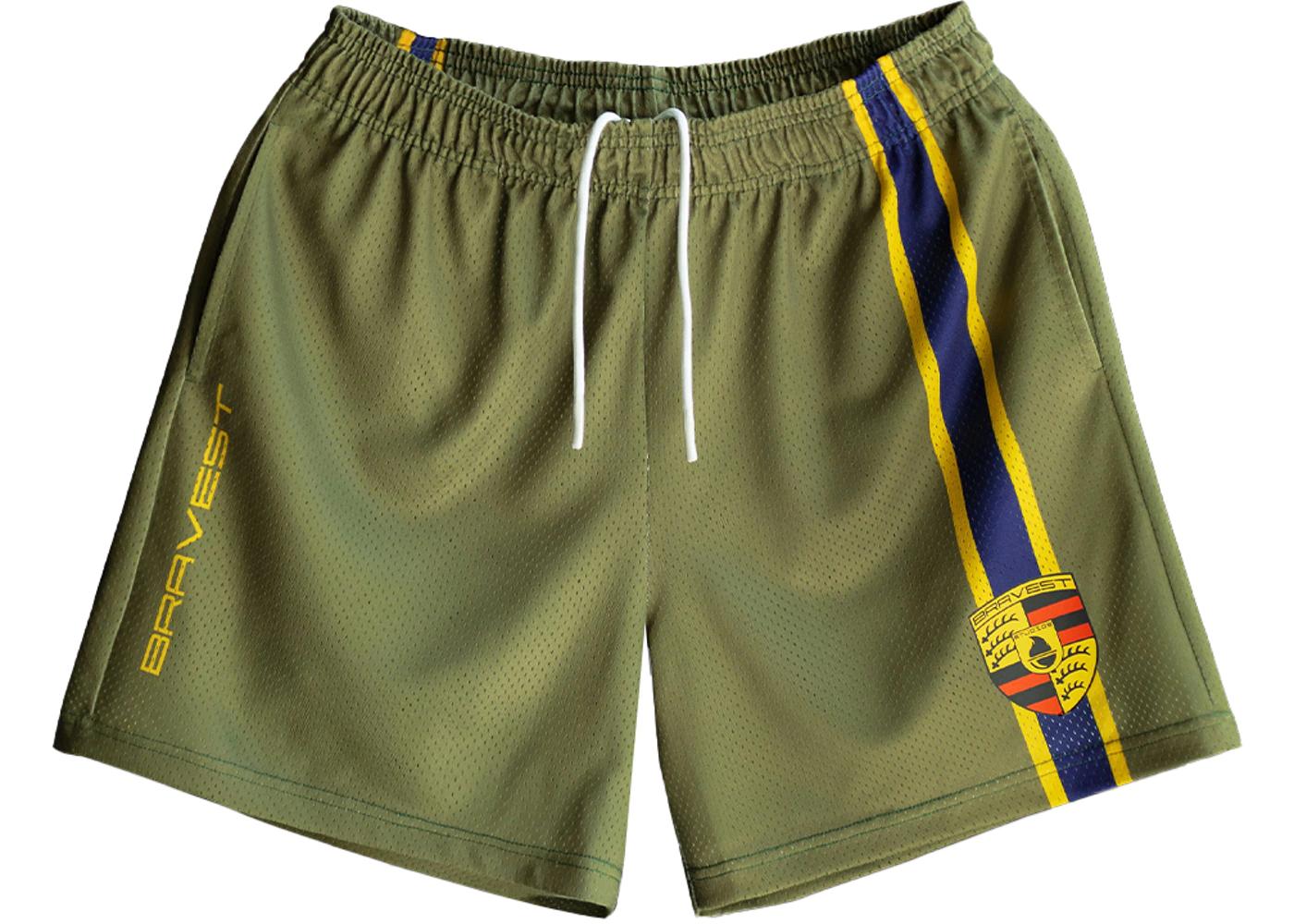 Racing Shorts Olive by BRAVEST STUDIOS