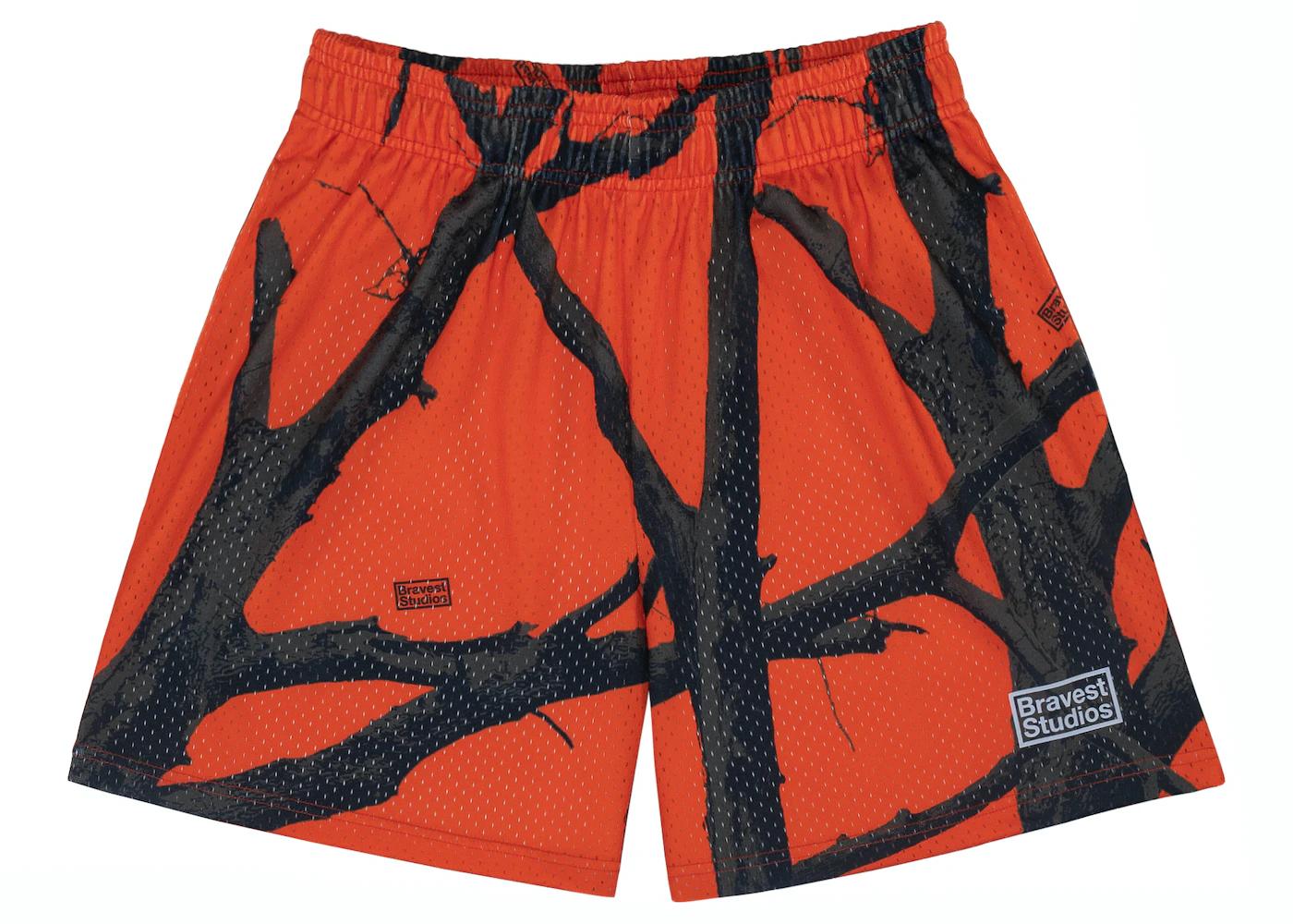 Tree Camo Shorts Orange by BRAVEST STUDIOS