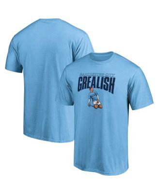 Men's Jack Grealish Sky Blue Manchester City Player Graphic T-shirt by BREAKINGT