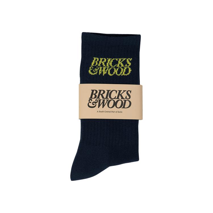 Bricks & Wood Logo Socks 'Navy' by BRICKS&WOOD