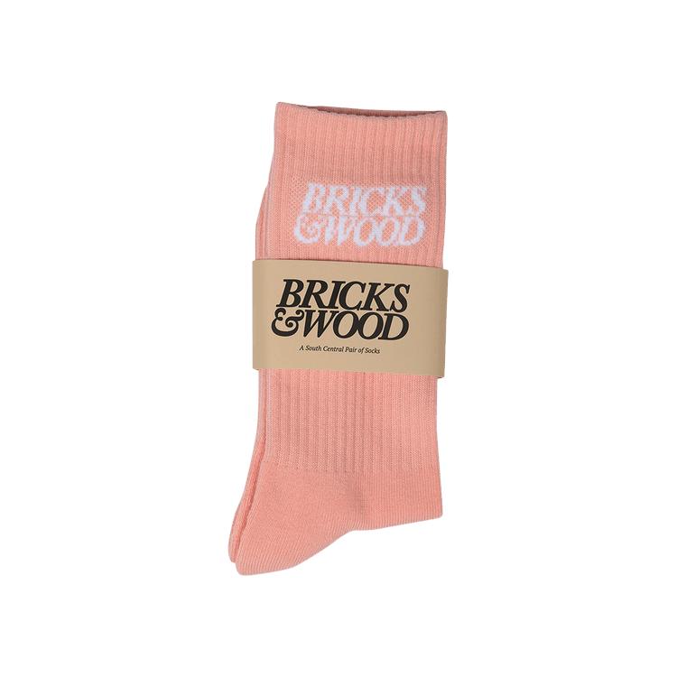 Bricks & Wood Logo Socks 'Pink' by BRICKS&WOOD