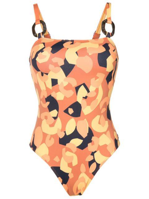 Livia abstract print swimsuit by BRIGITTE