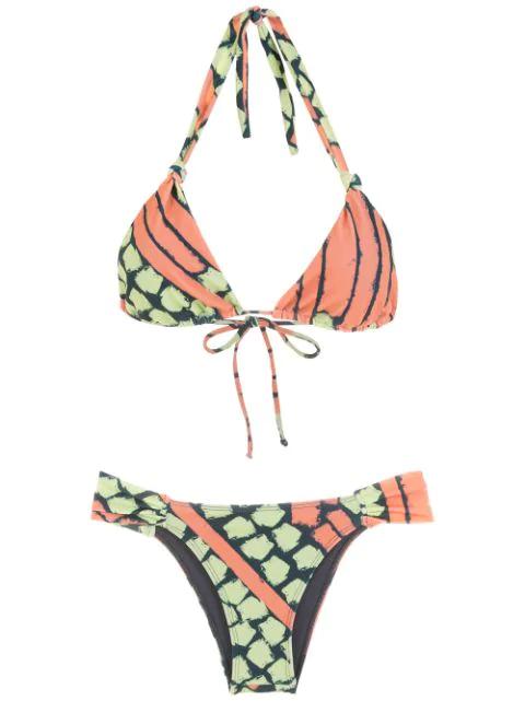 Marina abstract-print bikini by BRIGITTE