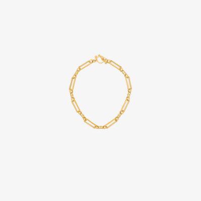 Gold-plated Checkmate wide link choker by BRINKER&ELIZA