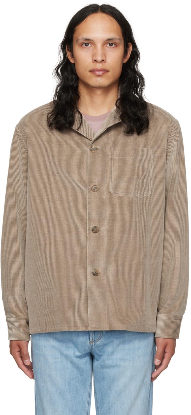 Taupe Cotton Shirt by BRIONI