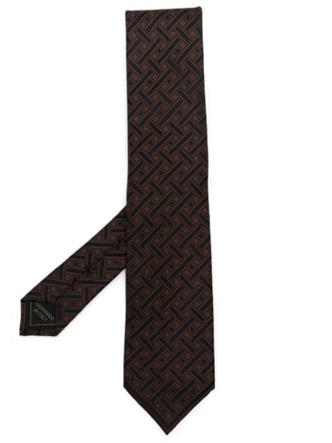 patterned silk tie by BRIONI