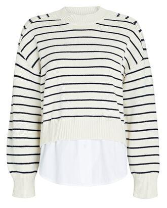 Eden Layered Striped Cotton-Cashmere Sweater by BROCHU WALKER