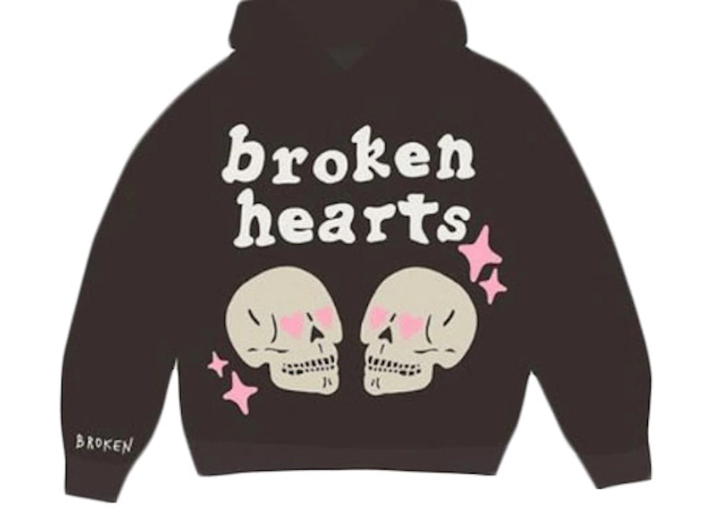Broken Hearts Hoodie Black by BROKEN PLANET MARKET