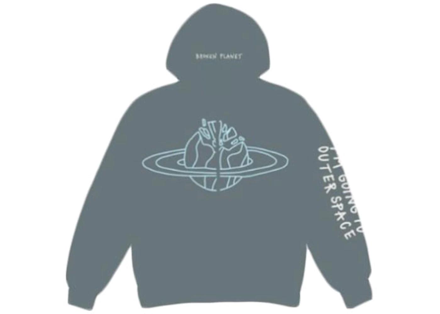 Outer Space Zip Up Hoodie Blue by BROKEN PLANET MARKET