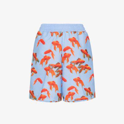 Goldfish print shorts by BROWNS X SARA SHAKEEL