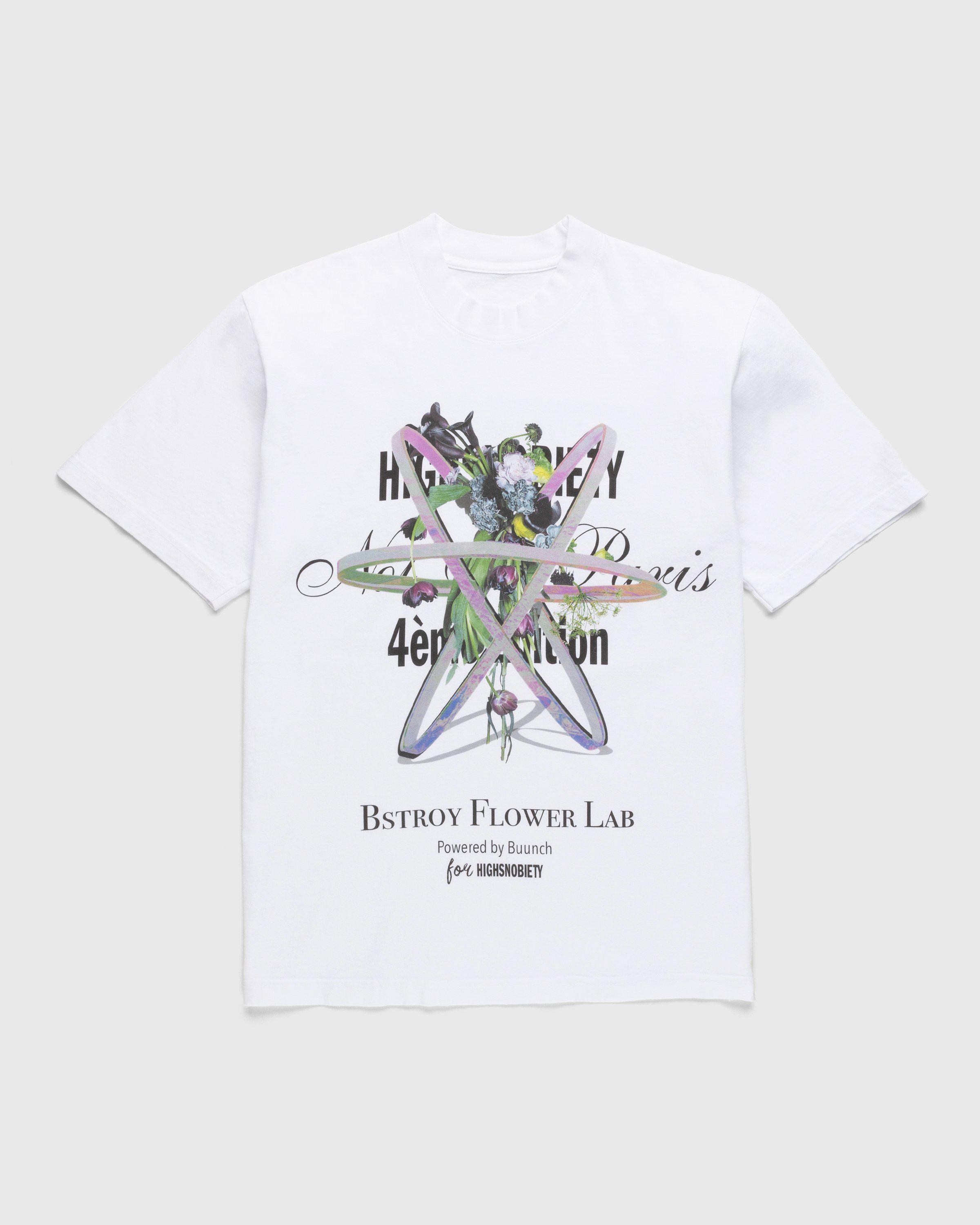 Bstroy x Highsnobiety – Not In Paris 4 Flower T-Shirt White by BSTROY X HIGHSNOBIETY