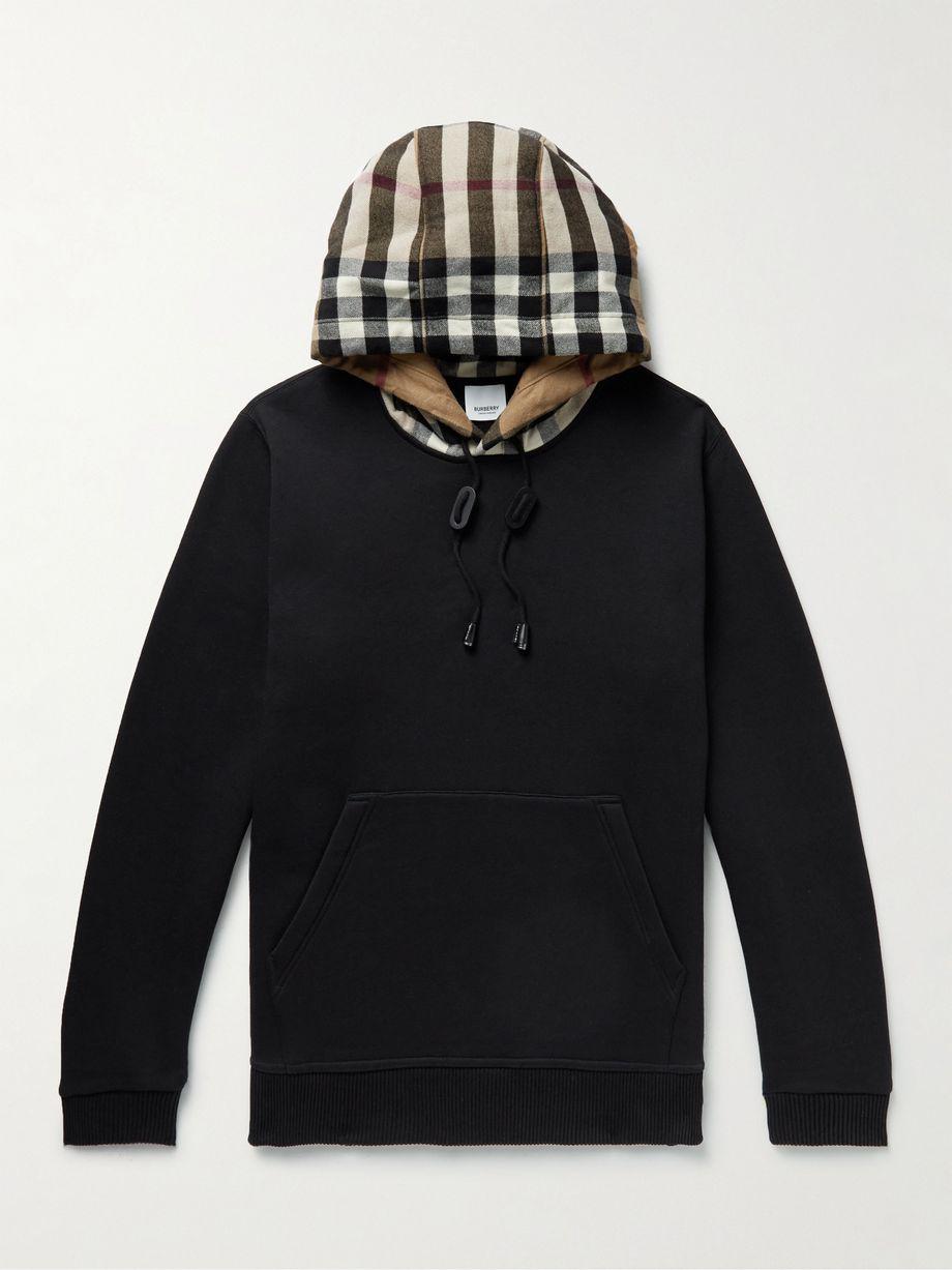 Checked Cotton-Blend Jersey Hoodie by BURBERRY
