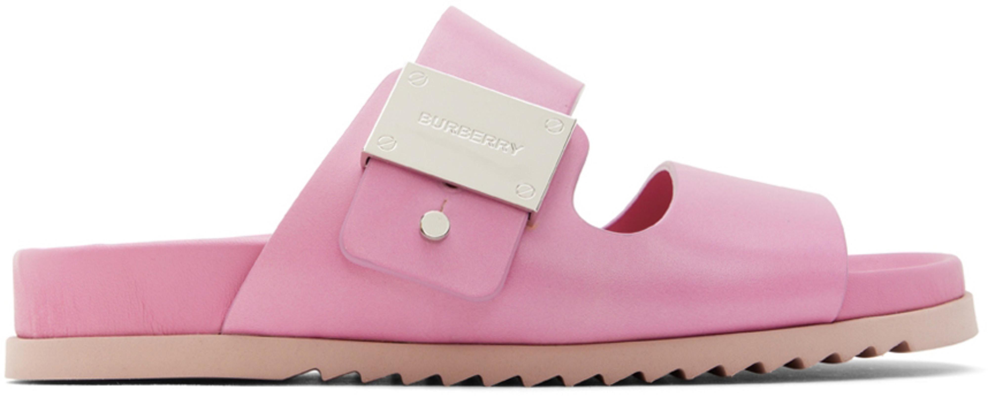 Pink Logo Detail Sandals by BURBERRY