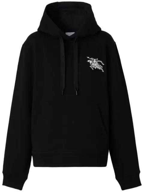 rhinestone-embellished cotton hoodie by BURBERRY