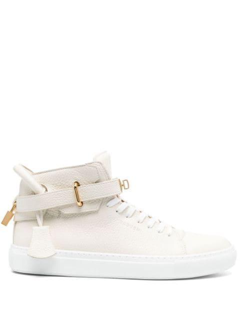 high-top leather sneakers by BUSCEMI