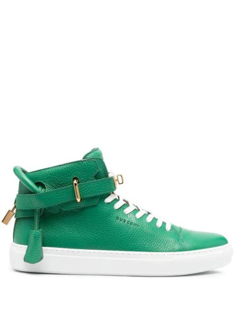 high-top leather sneakers by BUSCEMI