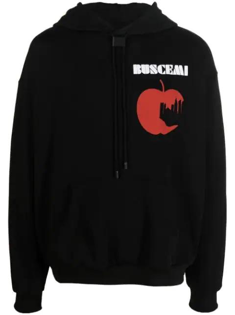 logo-print drawstring hoodie by BUSCEMI