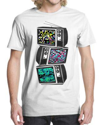Men's Glitched TV Graphic T-shirt by BUZZ SHIRTS