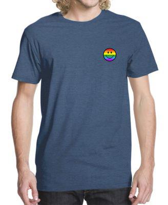 Men's Smiley Rainbow Graphic T-shirt by BUZZ SHIRTS