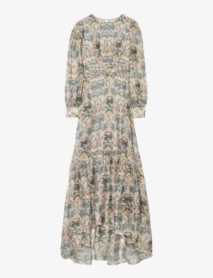 Meadow graphic-print woven maxi dress by BY MALINA