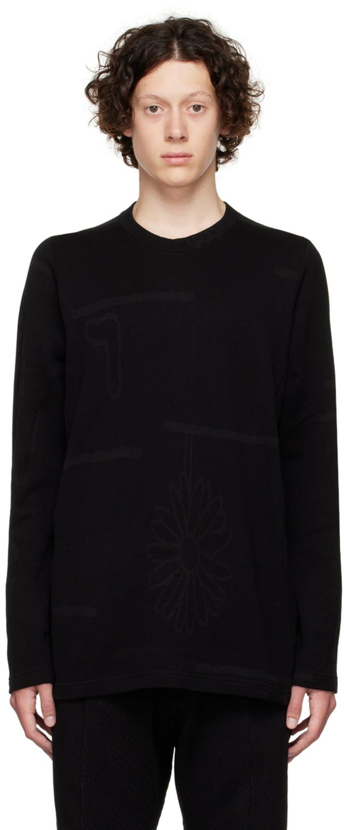 Black Organic Cotton Long Sleeve T-Shirt by BYBORRE