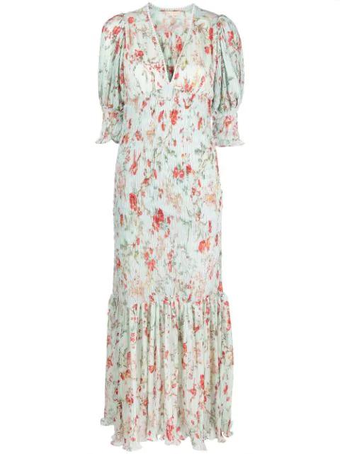floral-print ruched dress by BYTIMO