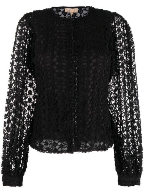 lace crochet long-sleeve blouse by BYTIMO