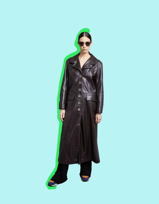 Tamara Leather Coat by BYVARGA