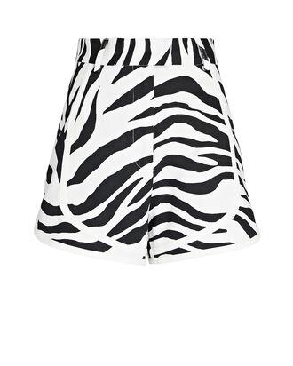 Split Decision Zebra-Print Denim Shorts by C/MEO COLLECTIVE