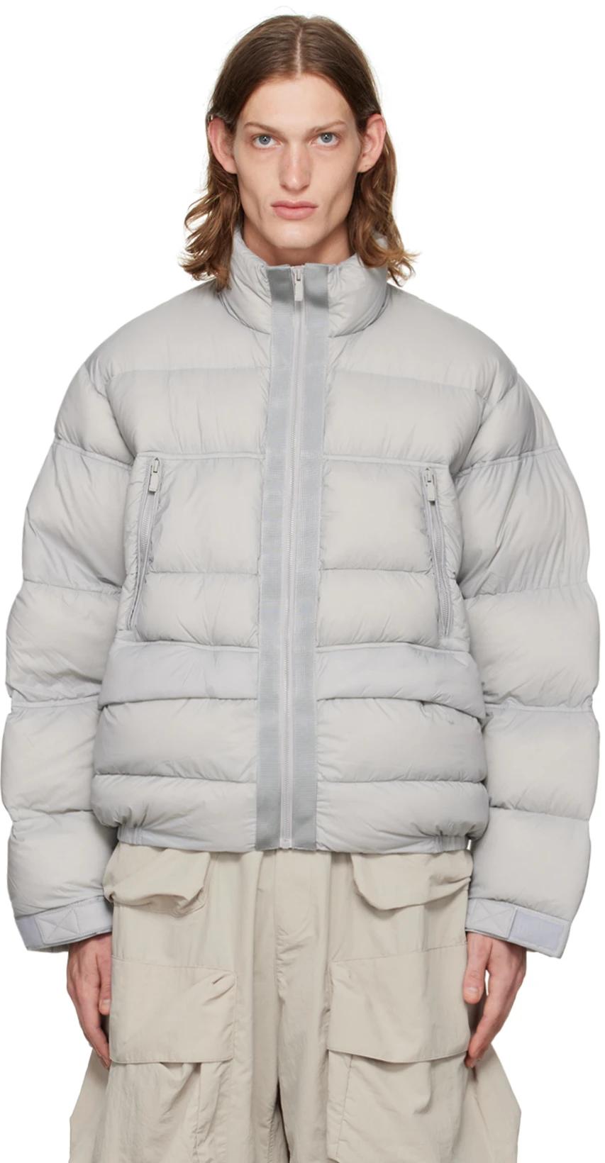 Gray Loom Down Jacket by C2H4