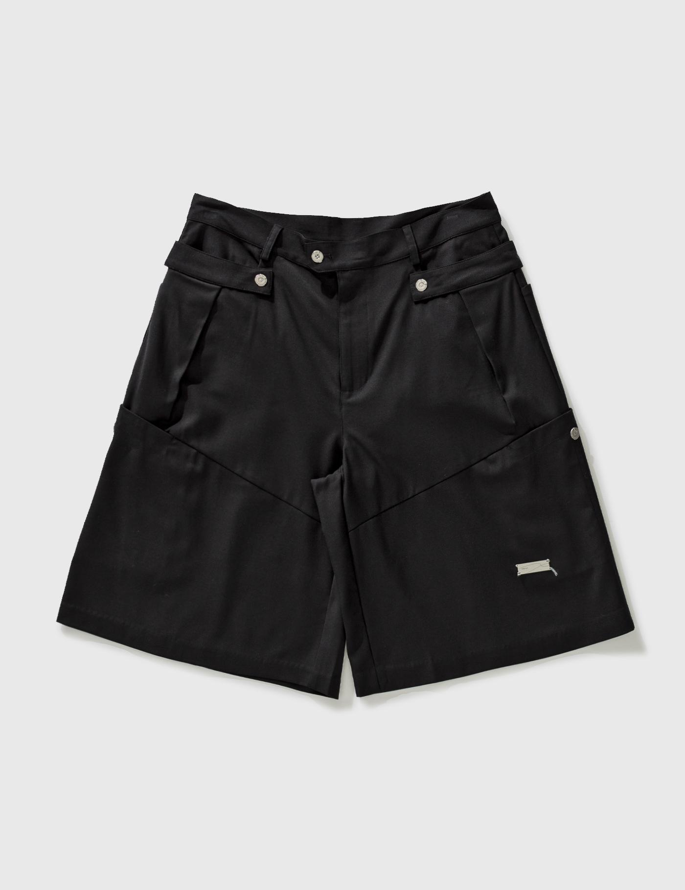 Multi Pockets Wool-Blend Shorts by C2H4