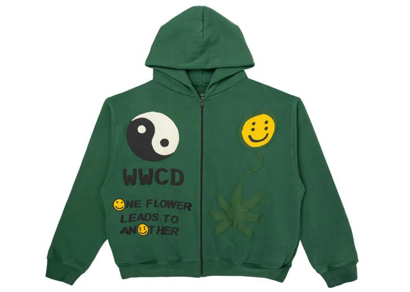 Earth First Zip Hooded Sweatshirt Green by CACTUS PLANT FLEA MARKET
