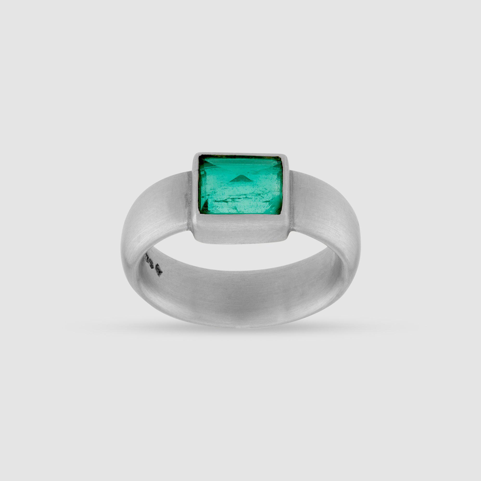 Cadby & Co Rectangular Emerald Ring by CADBY&CO
