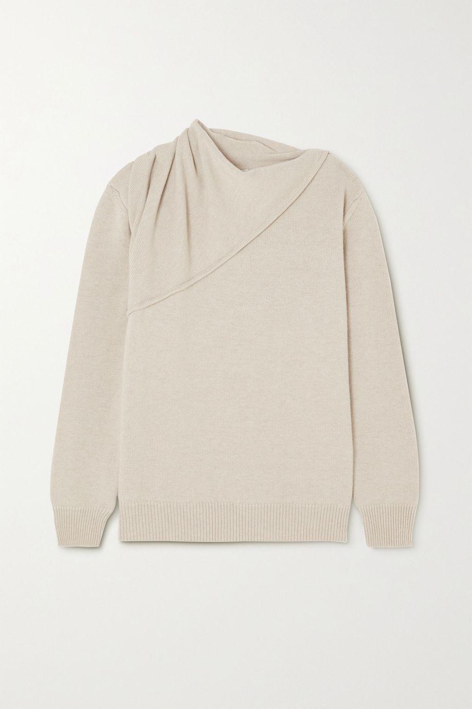 Draped layered merino wool sweater by CAES