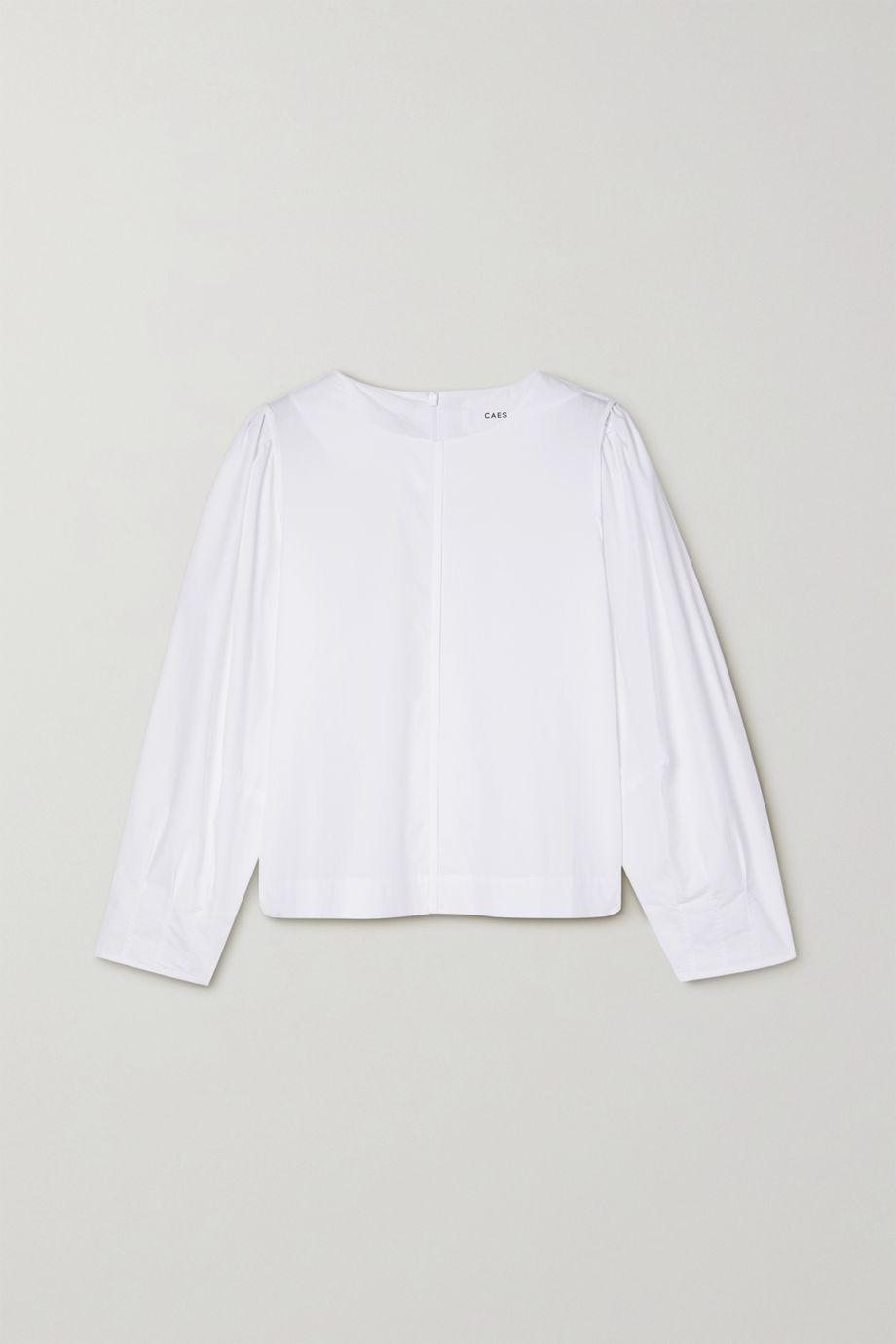 Lyocell and cotton-blend poplin blouse by CAES