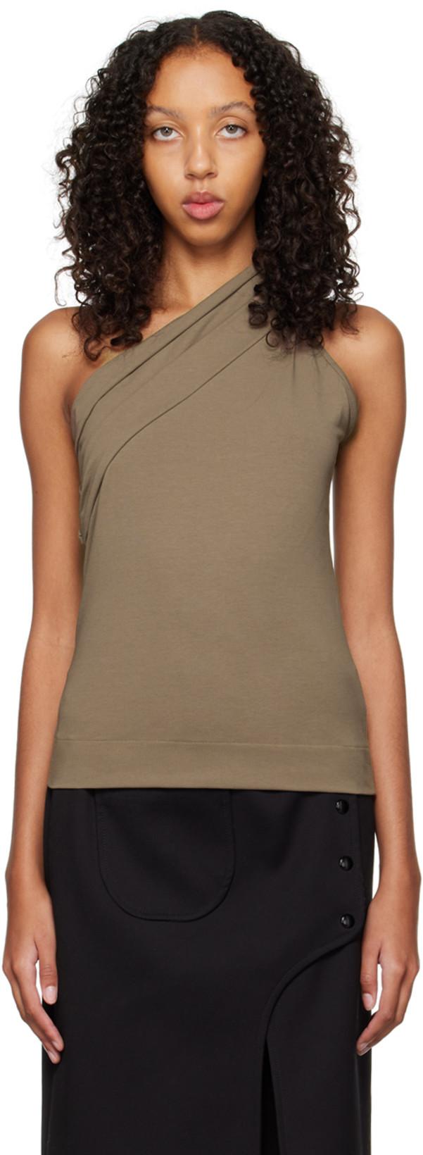 SSENSE Exclusive Taupe Tank Top by CAES