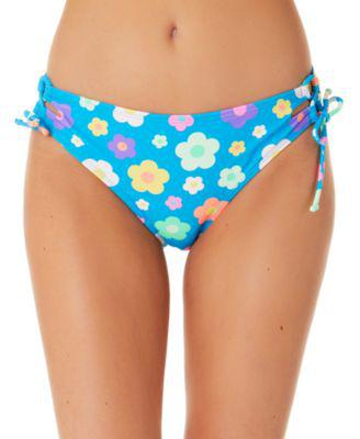 Juniors' Petal Pop Lace-Up-Side Hipster Bikini Bottoms by CALIFORNIA WAVES