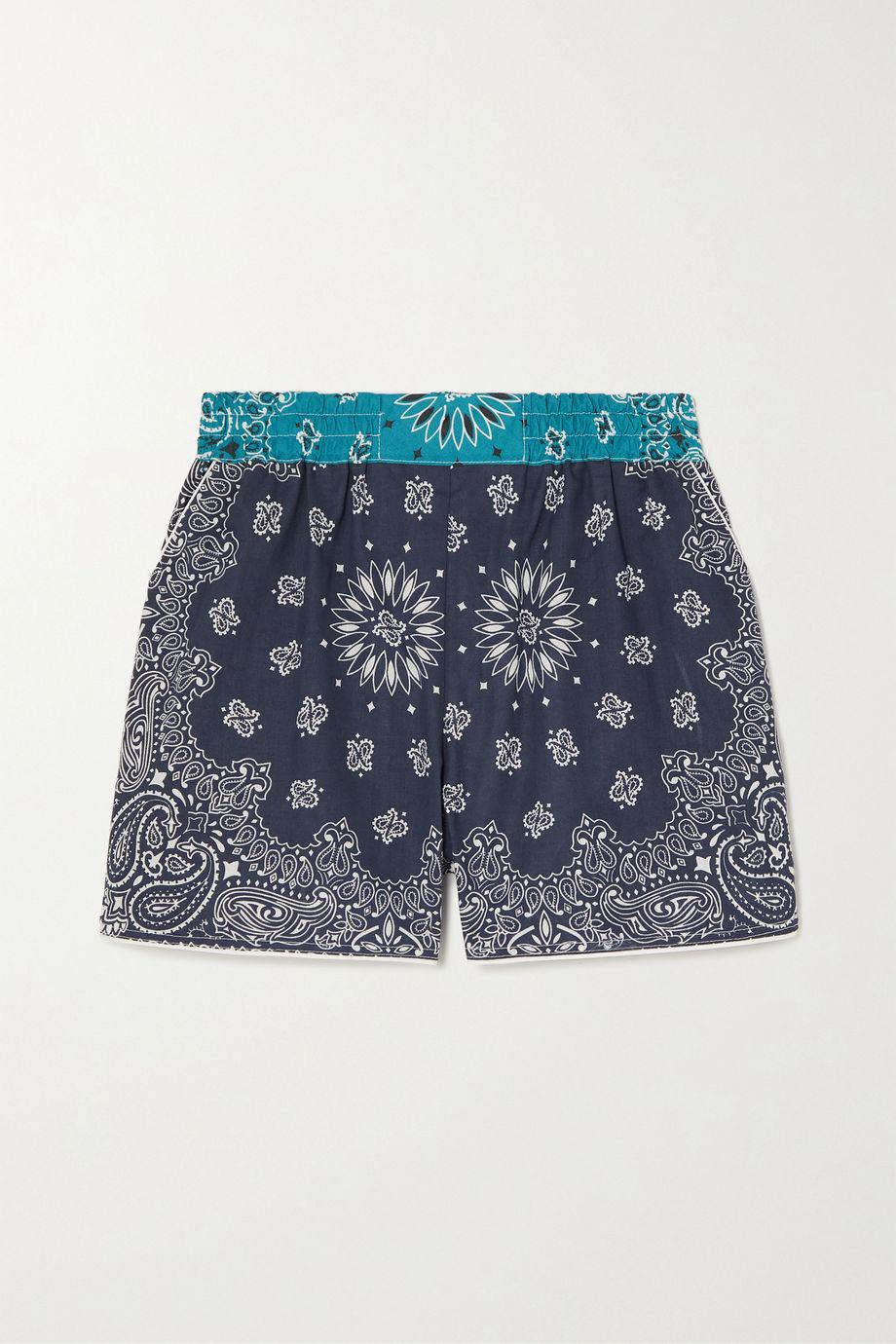 Patchwork paisley-print cotton-poplin shorts by CALL IT BY YOUR NAME