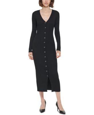 Ribbed Maxi Sweater Dress by CALVIN 