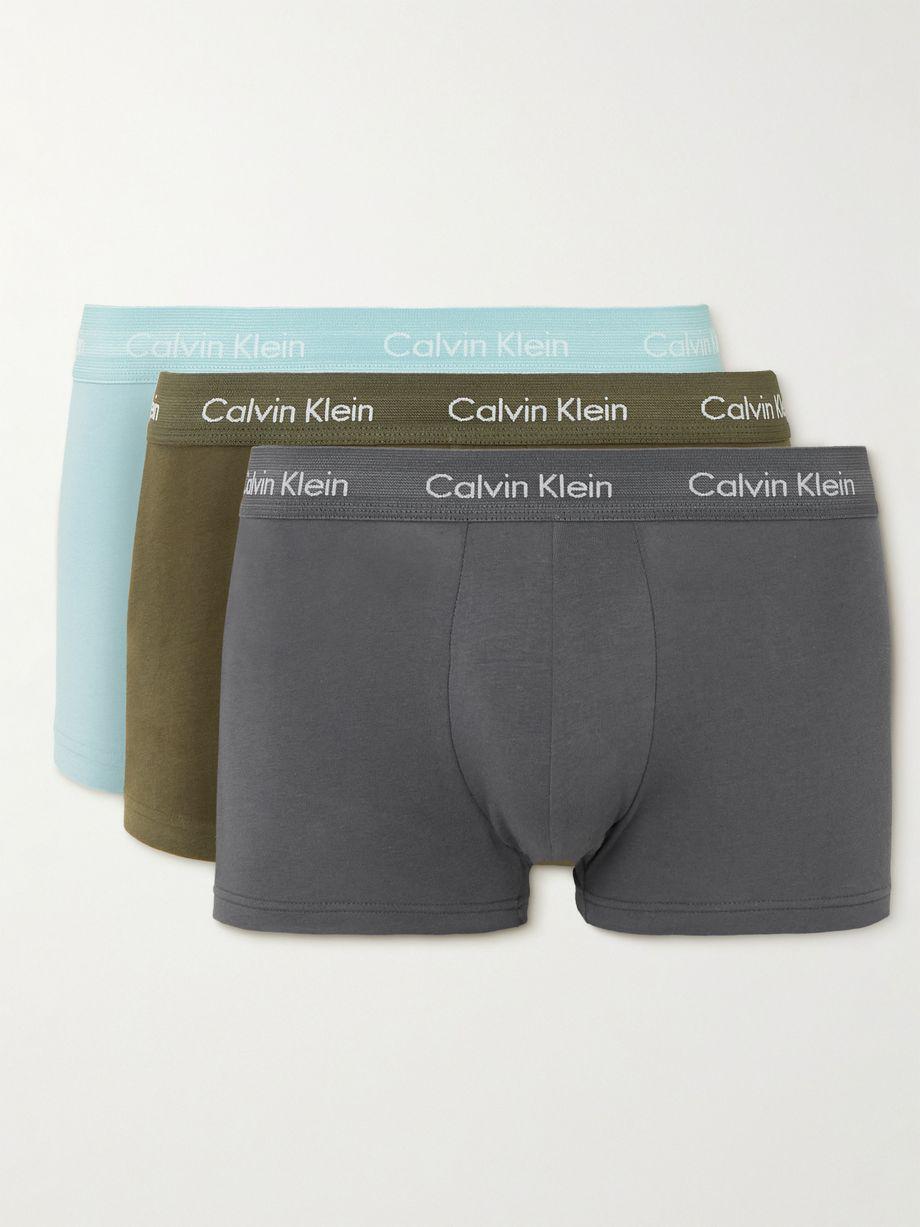 Three-Pack Stretch-Cotton Boxer Briefs by CALVIN KLEIN