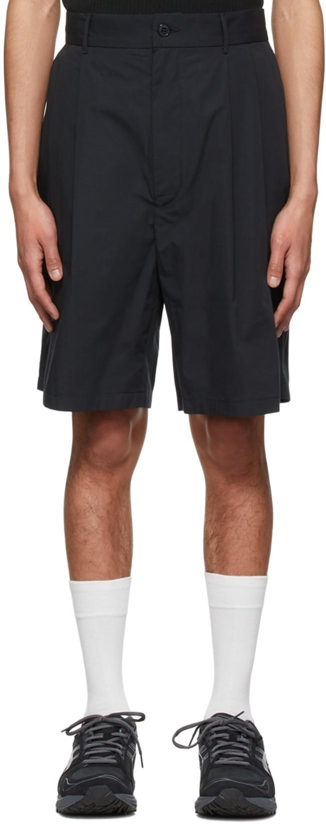 Black Cotton Shorts by CAMIEL FORTGENS