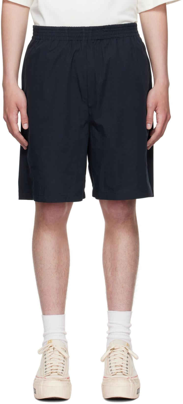 Navy Organic Cotton Shorts by CAMIEL FORTGENS