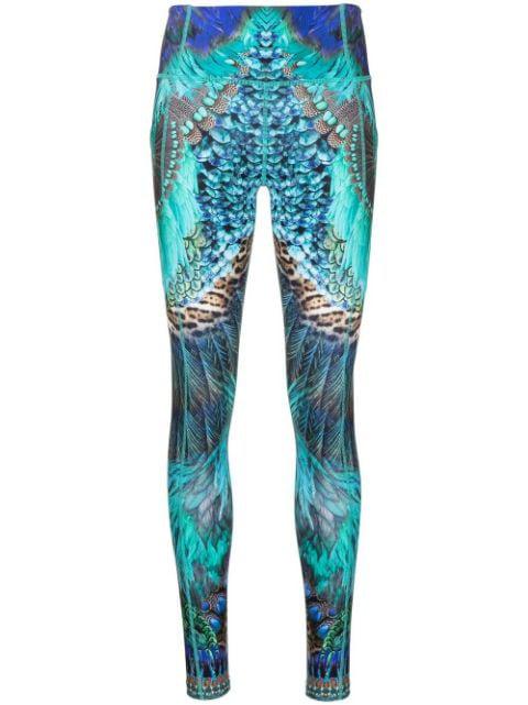 abstract-print active leggings by CAMILLA