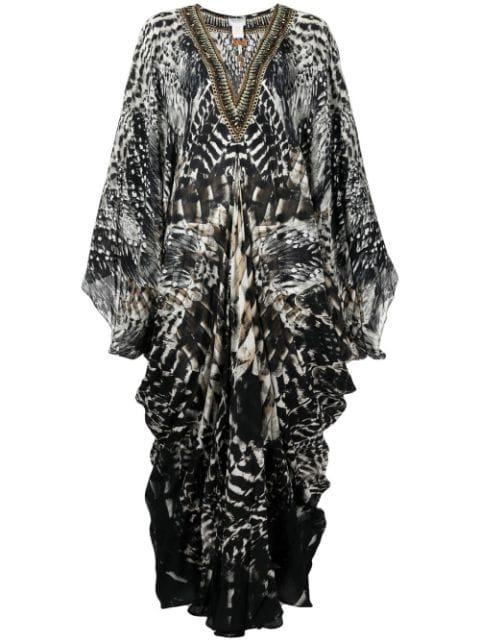 abstract-print kaftan dress by CAMILLA
