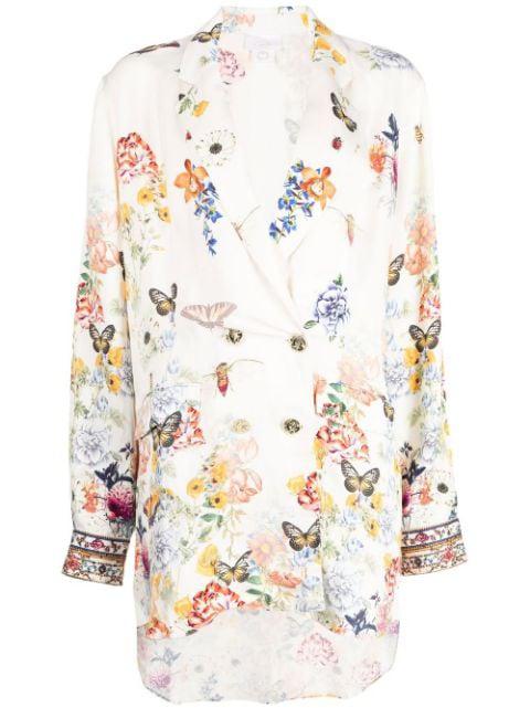 floral-print double-breasted blazer by CAMILLA
