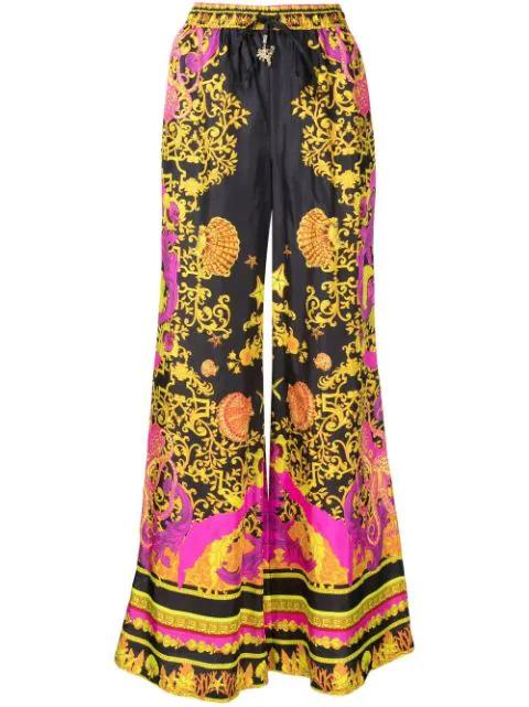 printed silk wide-leg trousers by CAMILLA