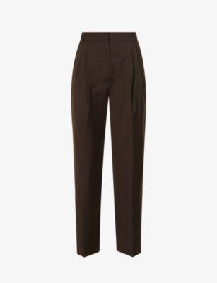 Artie pleated tapered high-rise woven trousers by CAMILLA&MARC