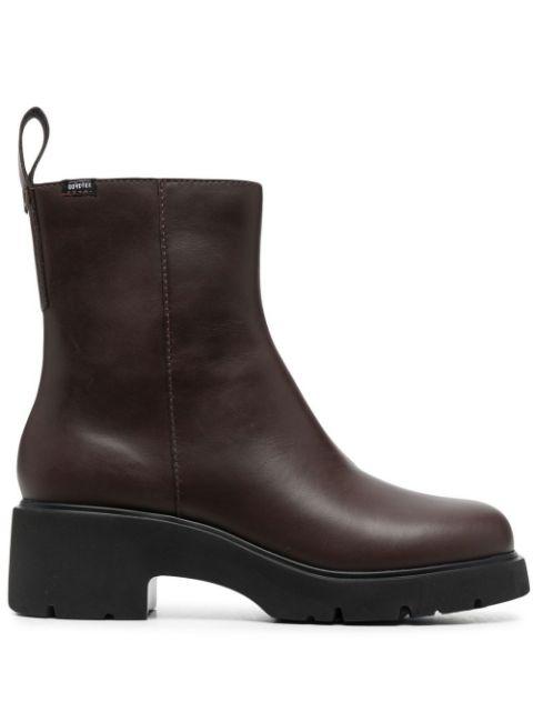 zip-side leather boots by CAMPER